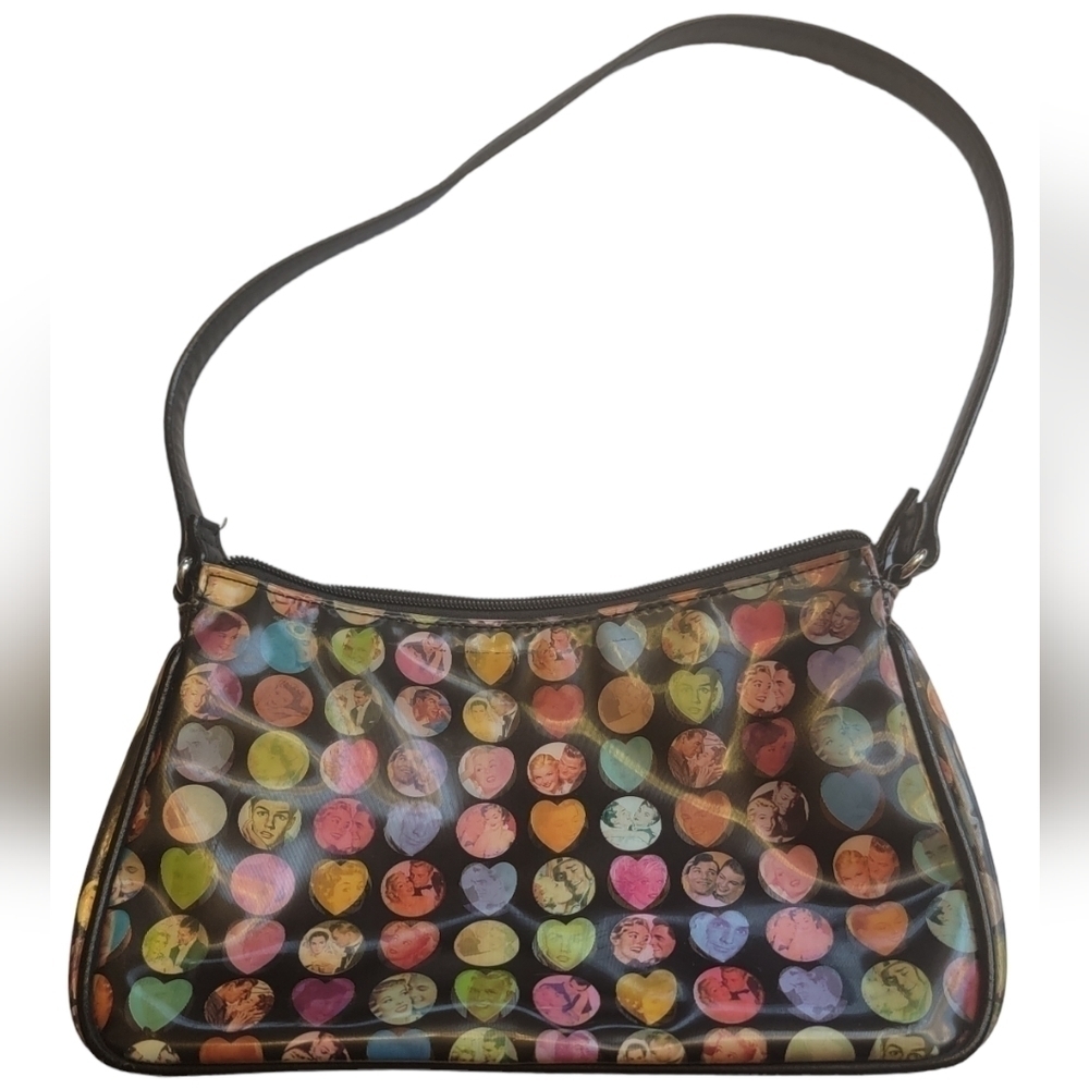 Relic Vintage Purse pictures hearts Retro Black Bag